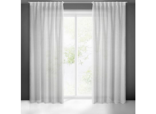 Firana BELISSA 140 x 300 cm taśma FLEX biały