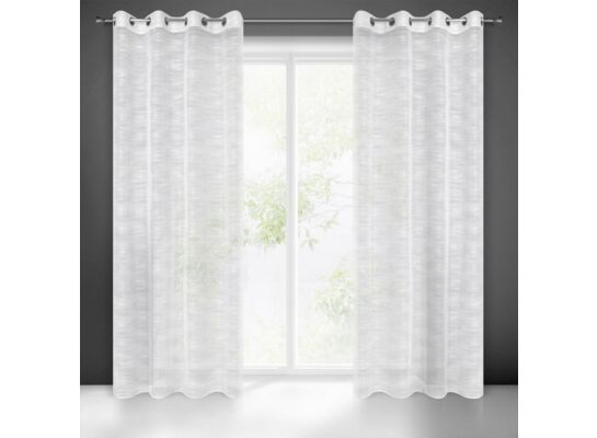 Firana ASTERA 140 x 250 cm przelotki biały
