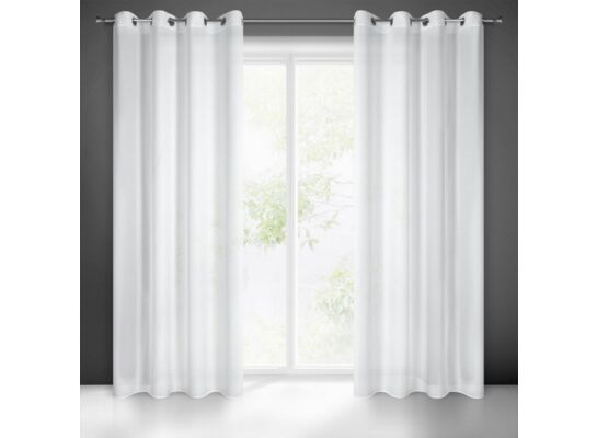 Firana ESTEL 140 x 250 cm przelotki biały
