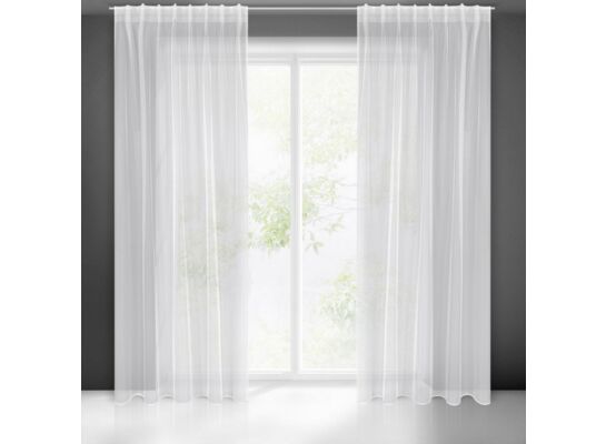 Firana TONIA 140 x 270 cm taśma FLEX biały