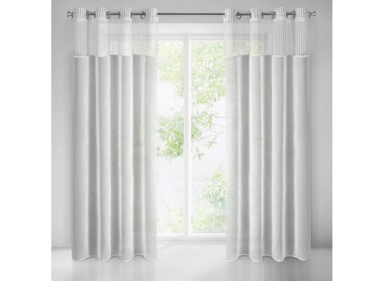 Firana GRACE 135 x 250 cm przelotki biały