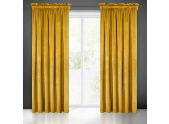Zasłona MELANIE 140 x 270 cm taśma musztardowy