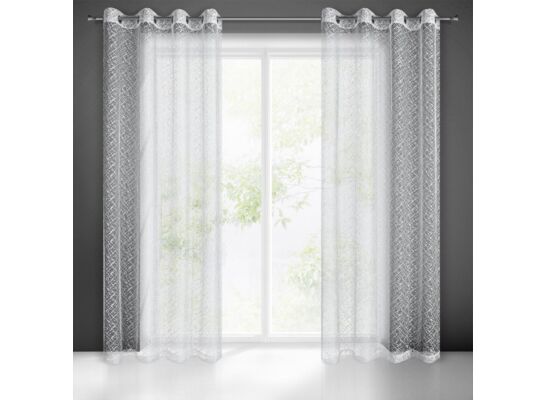 Firana AMANDA 140 x 250 cm przelotki biały