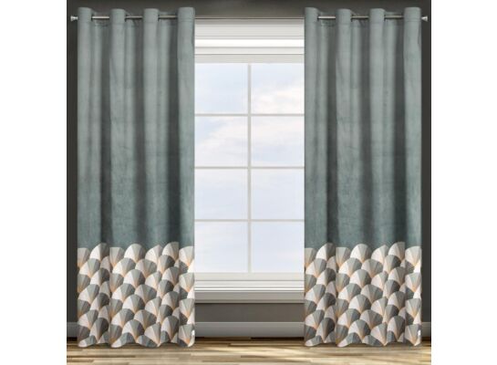 Zasłona GINA 140 x 250 cm przelotki stalowy