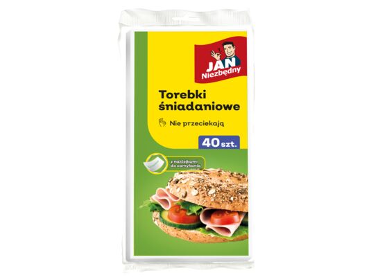 Torebki śniadaniowe papierowe 40 sztuk Jan Niezbędny