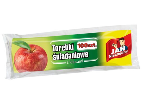 Torebki śniadaniowe 18 x 28 cm 100 sztuk Jan Niezbędny