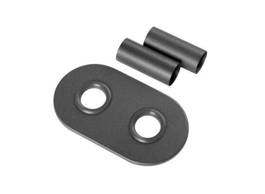 Zestaw maskujący podwójny do podłączenia grzejnika grafit