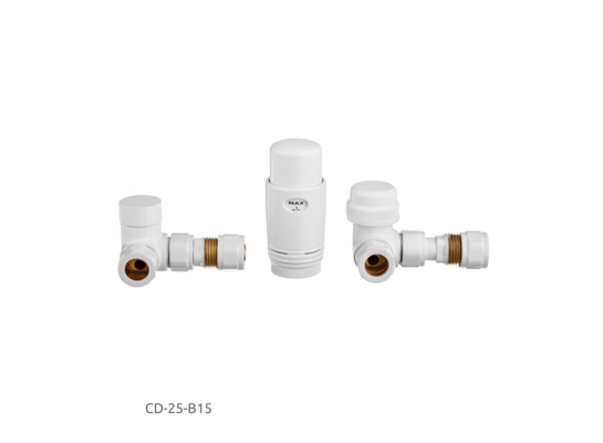 Komplet termostatyczny osiowy biały