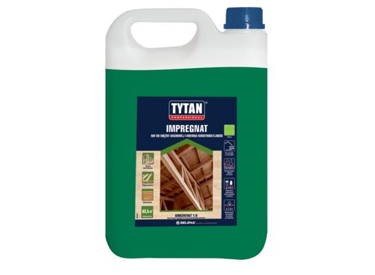 Impregnat do więźby dachowej i drewna konstrukcyjnego TYTAN PROFESSIONAL koncentrat 5 l zielony