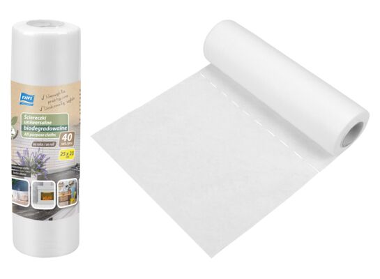 Ściereczki uniwersalne biodegradowalne na rolce 40 szt.