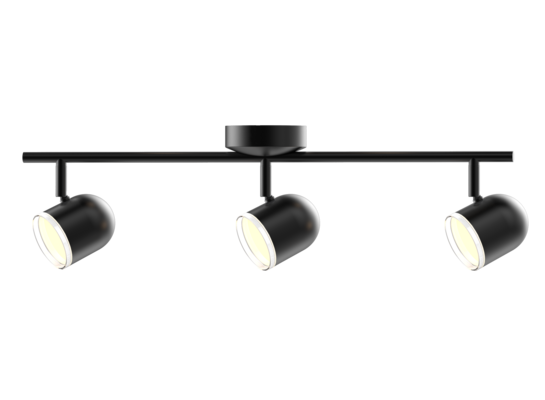 Lampa ścienno-sufitowa LED RAWI 3 czarna 3000K