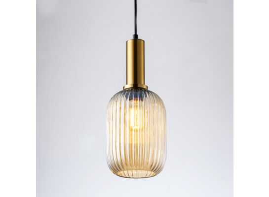 Lampa wiszaca POLUX SUFFOLK AMBER E27 bursztyn