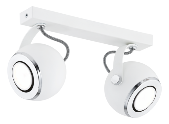 Listwa 2-płomienna reflektor KOS 749 GU10 biały, chrom