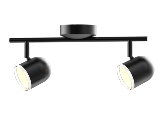 Lampa ścienno-sufitowa LED RAWI 2 czarna 3000K