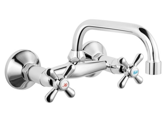 Bateria umywalkowa ścienna RETRO NEW chrom