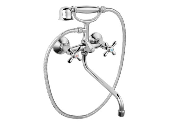 Bateria wannowa z ruchomą wylewką RETRO chrom-BM8