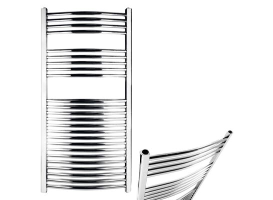 Grzejnik łazienkowy 450 x 1600 łuk chrom