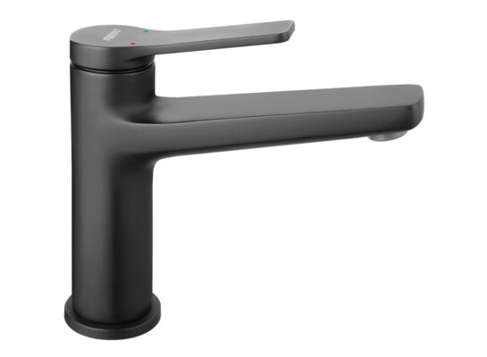 Bateria umywalkowa stojąca STRATOS czarny