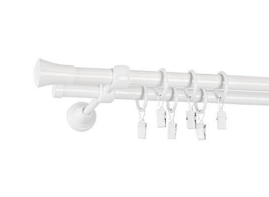 Karnisz podwójny TULUZA 200 cm 16/16 mm biały