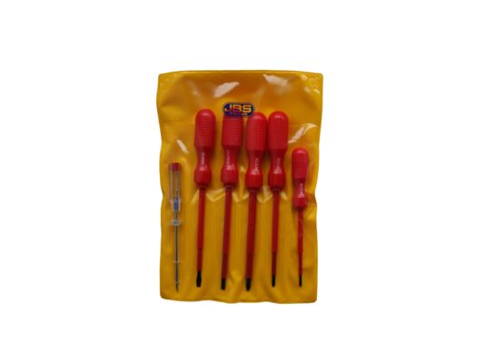 Wkrętak elektrotechniczny 1000 V z próbnikiem, zestaw: 5 sztuk