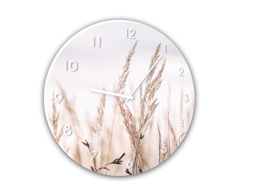 Zegar GLASSCLOCK Ø30 cm GC084 GRASSES