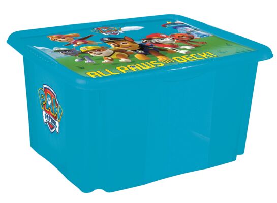 Pojemnik obrotowy z pokrywą karolina "paw patrol" 45 l niebieski