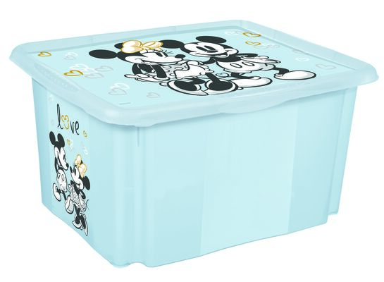 Pojemnik obrotowy z pokrywą karolina "mickey mouse" 45 l niebieski