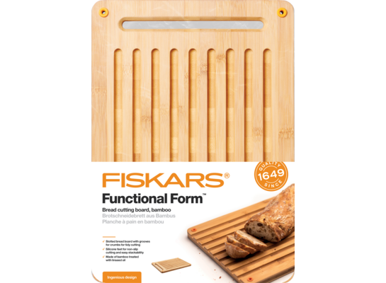 Bambusowa deska do krojenia brązowa Fiskars