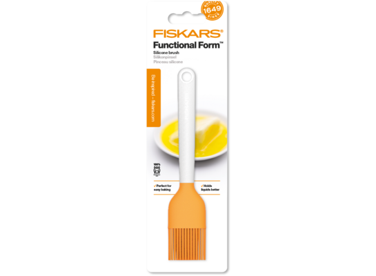 Pędzelek kuchenny silikonowy biało-pomarańczowy