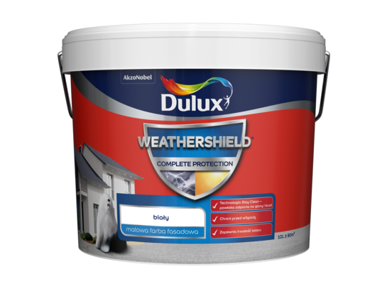Farba elewacyjna WEATHERSHIELD COMPLETE biały 10 l Dulux