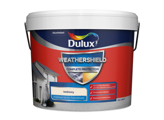 Farba elewacyjna WEATHERSHIELD COMPLETE beżowy 10 l Dulux