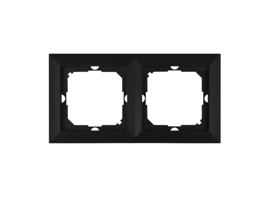 Ramka podwójna czarny mat PERŁA
