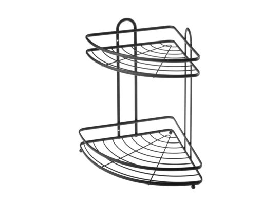 Półka łazienkowa Nives 2 poziomy 23 x 32 cm czarna