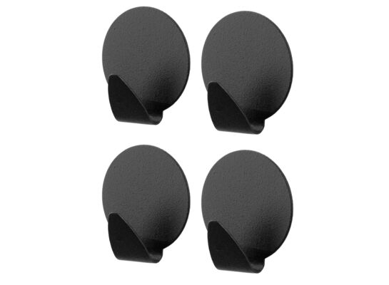 Wieszaki samoprzylepne okrągły 4 sztuki Niko Black