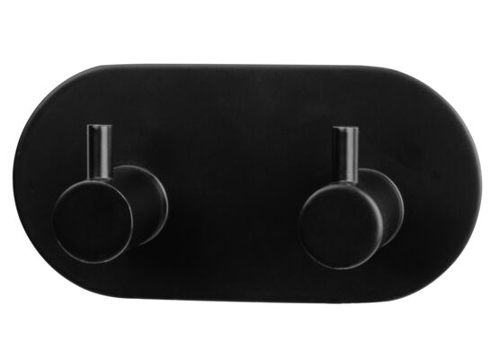 Wieszak samoprzylepny owalny Timo Black 2