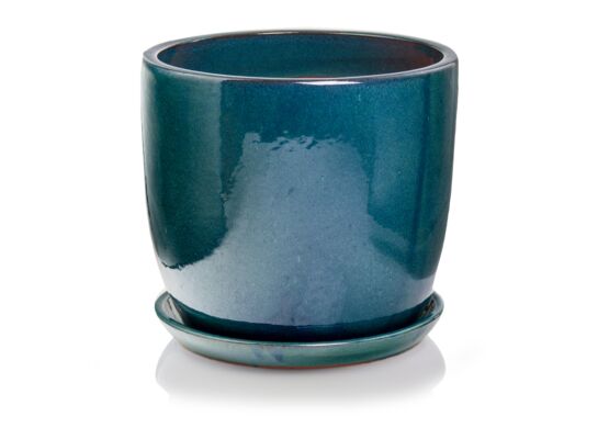 Donica z podstawką 23 x 19 cm turkus