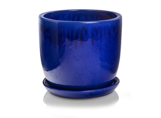 Donica z podstawką 23 x 19 cm kobalt
