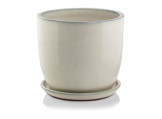 Donica z podstawką 41 x 34 cm kremowa