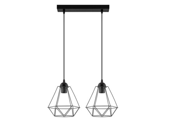Lampa wisząca 2-płomienna W-L 1201/2 60 W E27 czarna