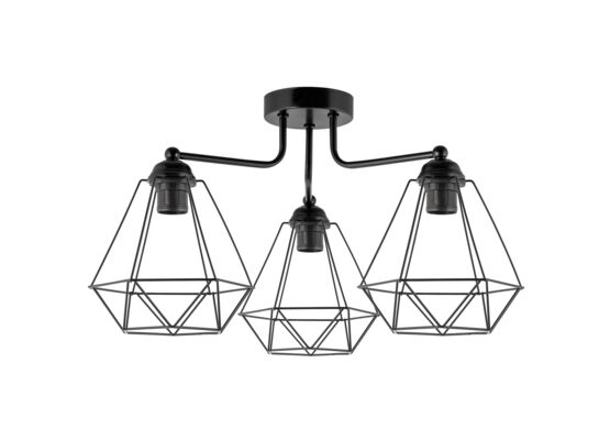 Lampa wisząca 3-płomienna W-1201/3 60 W E27 czarna