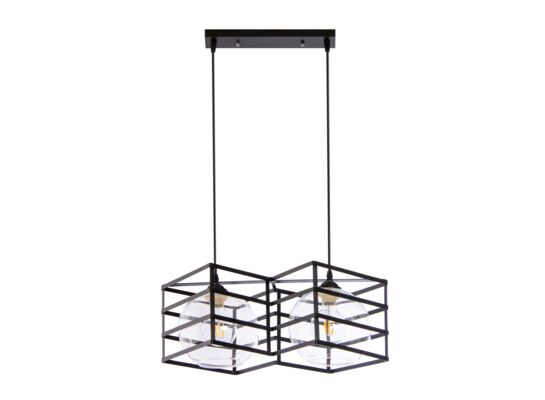 Lampa wisząca 2-płomienna W-3851/2 60 W E27 czarna