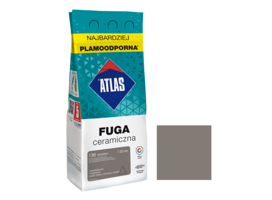 Fuga ceramiczna 136 srebrny alubag 2 kg ATLAS
