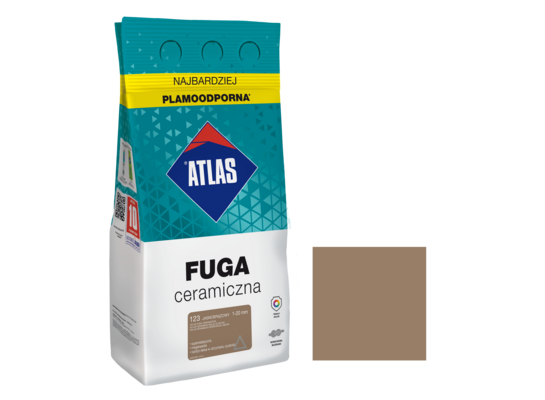 Fuga ceramiczna 123 jasnobrązowy alubag 5 kg ATLAS