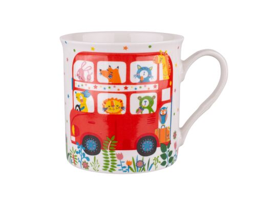 Kubek prosty z wywiniętym rantem NBC 250ml dek. London bus