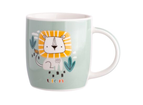 Kubek baryłka szeroka NBC 300ml dek. lew