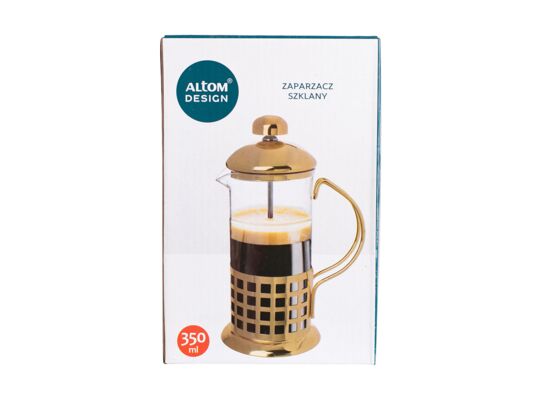 Zaparzacz w stalowym złotym koszyczku 350 ml