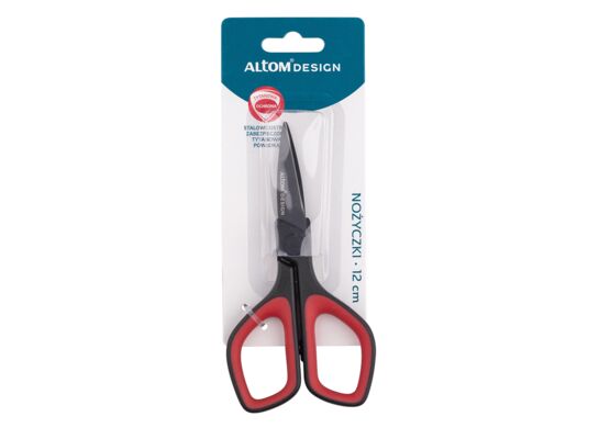Nożyczki 12 cm czarno-czerwone