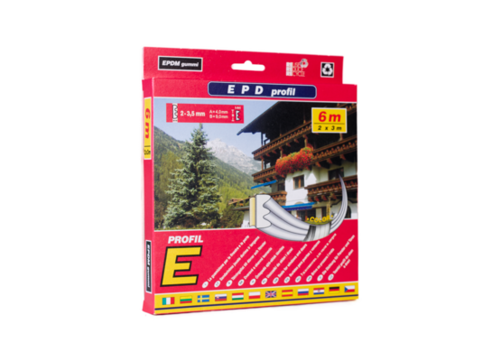 Uszczelka profil E 6 m czarna