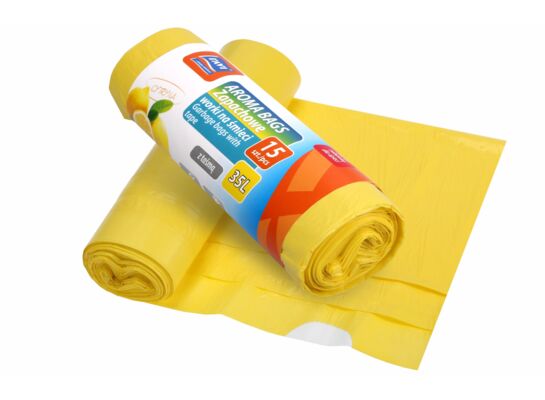 Worki na śmieci Aroma Bags z taśmą Cytrynowe 35 l 15 szt.
