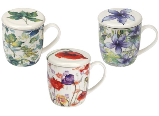 Kubek z zaparzaczem TEATIME 350 ml z porcelany NewBone